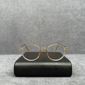 William‎ Morris London LN50112 Clear Amber Round Y2K Eyeglasses Frames 48-18-145
